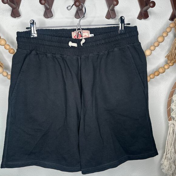 Bather Black Cotton Drawstring Shorts - Picture 1 of 3